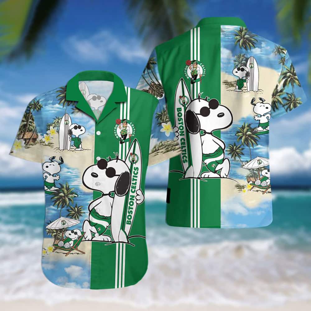 Funny Snoopy Boston Celtics Hawaiian Shirt Funny Snoopy Boston Celtics Hawaiian Shirt