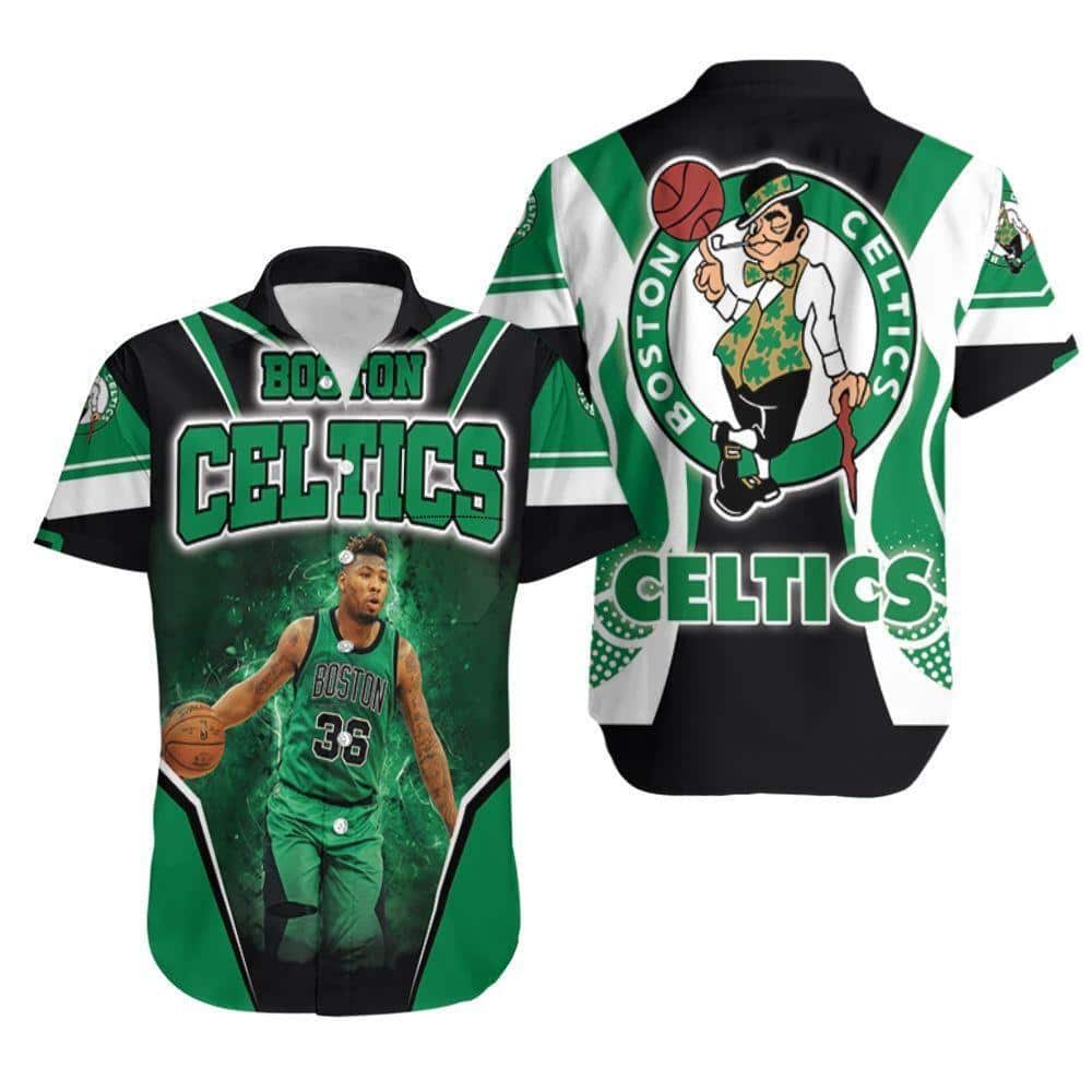 Marcus Smart 36 Boston Celtics Hawaiian Shirt Gift For Basketball Fans Marcus Smart 36 Boston Celtics Hawaiian Shirt Gift For Basketball Fans