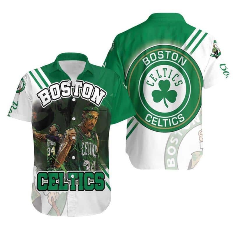 Paul Pierce 34 Boston Celtics Hawaiian Shirt Paul Pierce 34 Boston Celtics Hawaiian Shirt