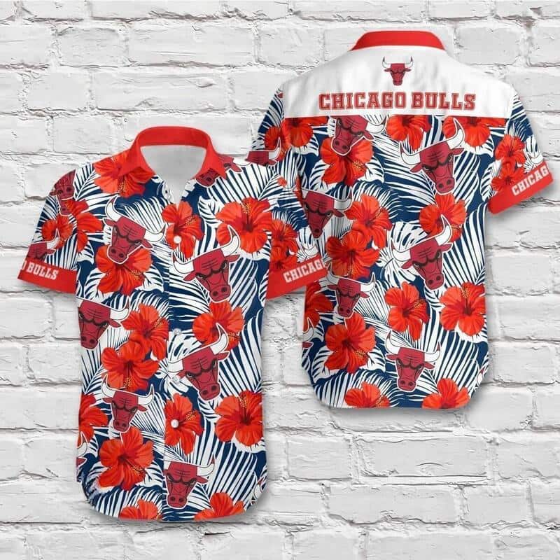 Chicago Bulls Hawaiian Shirt Hibiscus Flowers For Basketball Lovers Chicago Bulls Hawaiian Shirt Hibiscus Flowers For Basketball Lovers