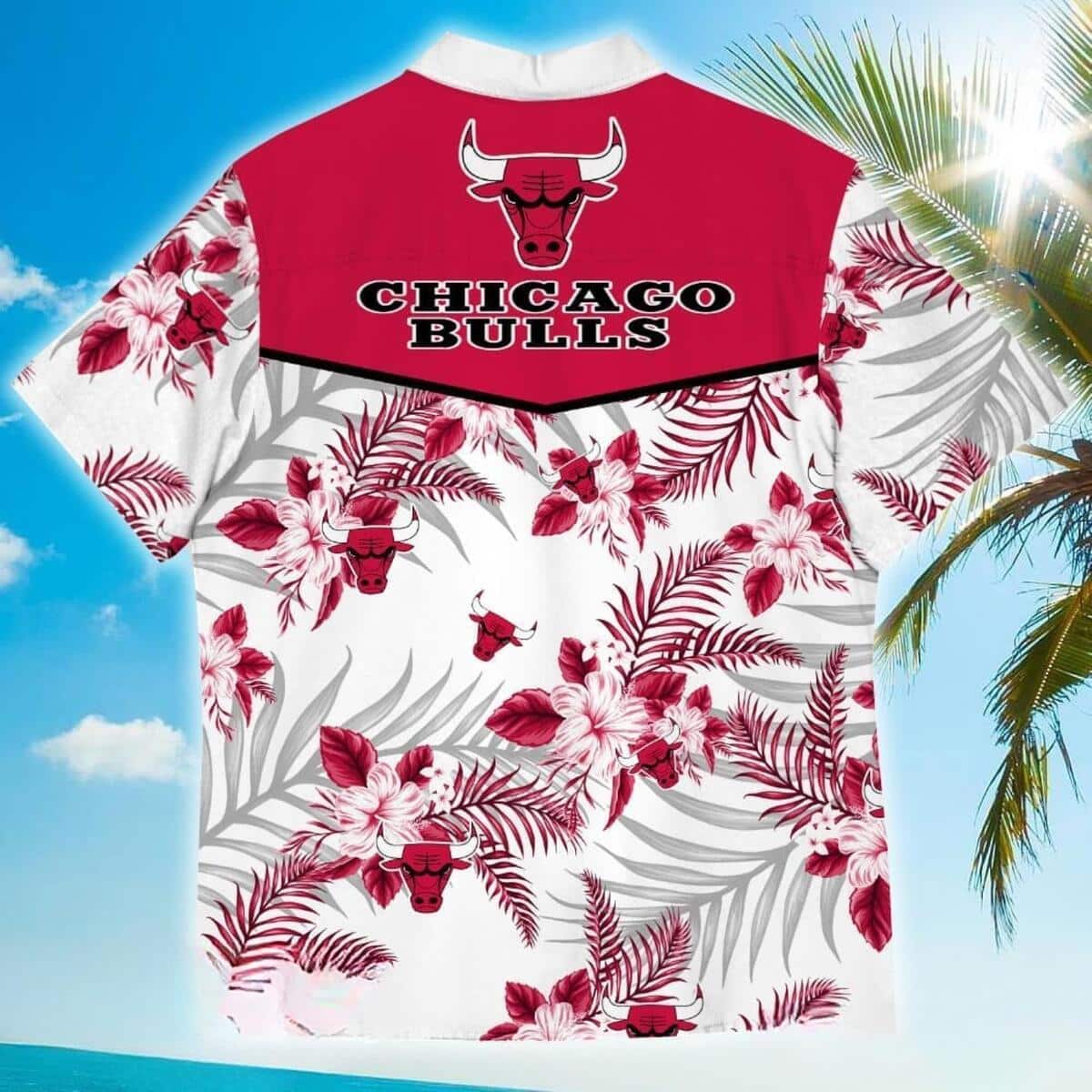 Chicago Bulls Hawaiian Shirt Tropical Flower Patterns Beach Lovers Gift Chicago Bulls Hawaiian Shirt Tropical Flower Patterns Beach Lovers Gift