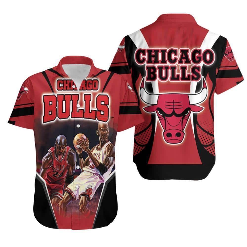 Chicago Bulls Hawaiian Shirt Michael Jordan 23 Chicago Bulls Hawaiian Shirt Michael Jordan 23