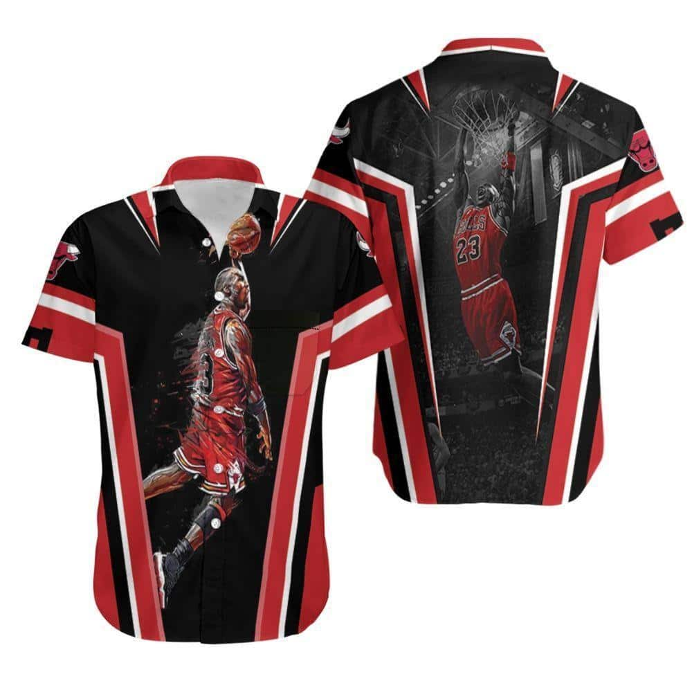 Chicago Bulls Hawaiian Shirt Michael Jordan 23 For Basketball Lovers