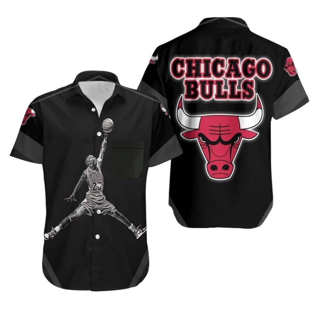 Michael Jordan Logo Chicago Bulls Hawaiian Shirt Michael Jordan Logo Chicago Bulls Hawaiian Shirt