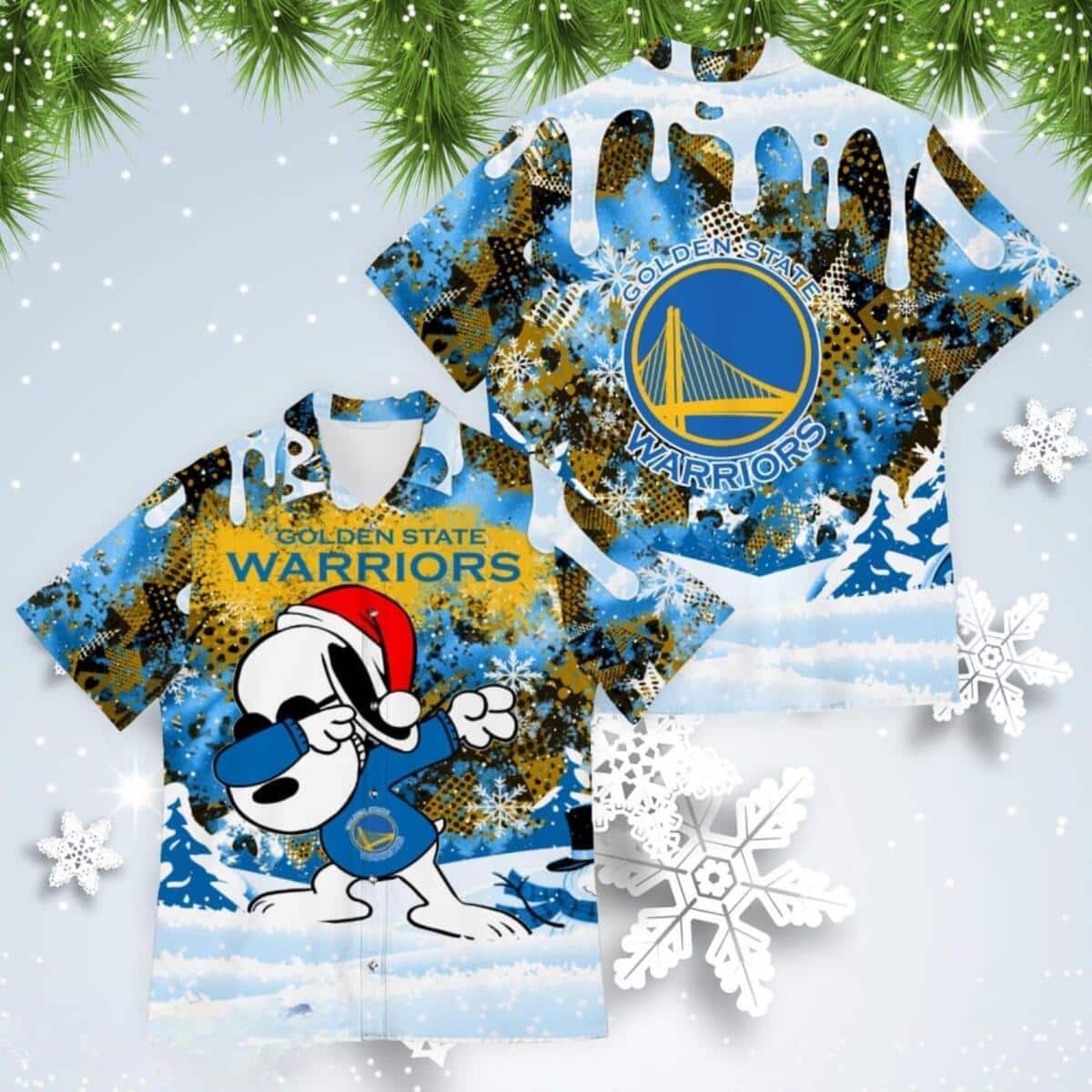 Golden State Warriors Hawaiian Shirt Funny Snoopy Dabbing The Peanuts Golden State Warriors Hawaiian Shirt Funny Snoopy Dabbing The Peanuts