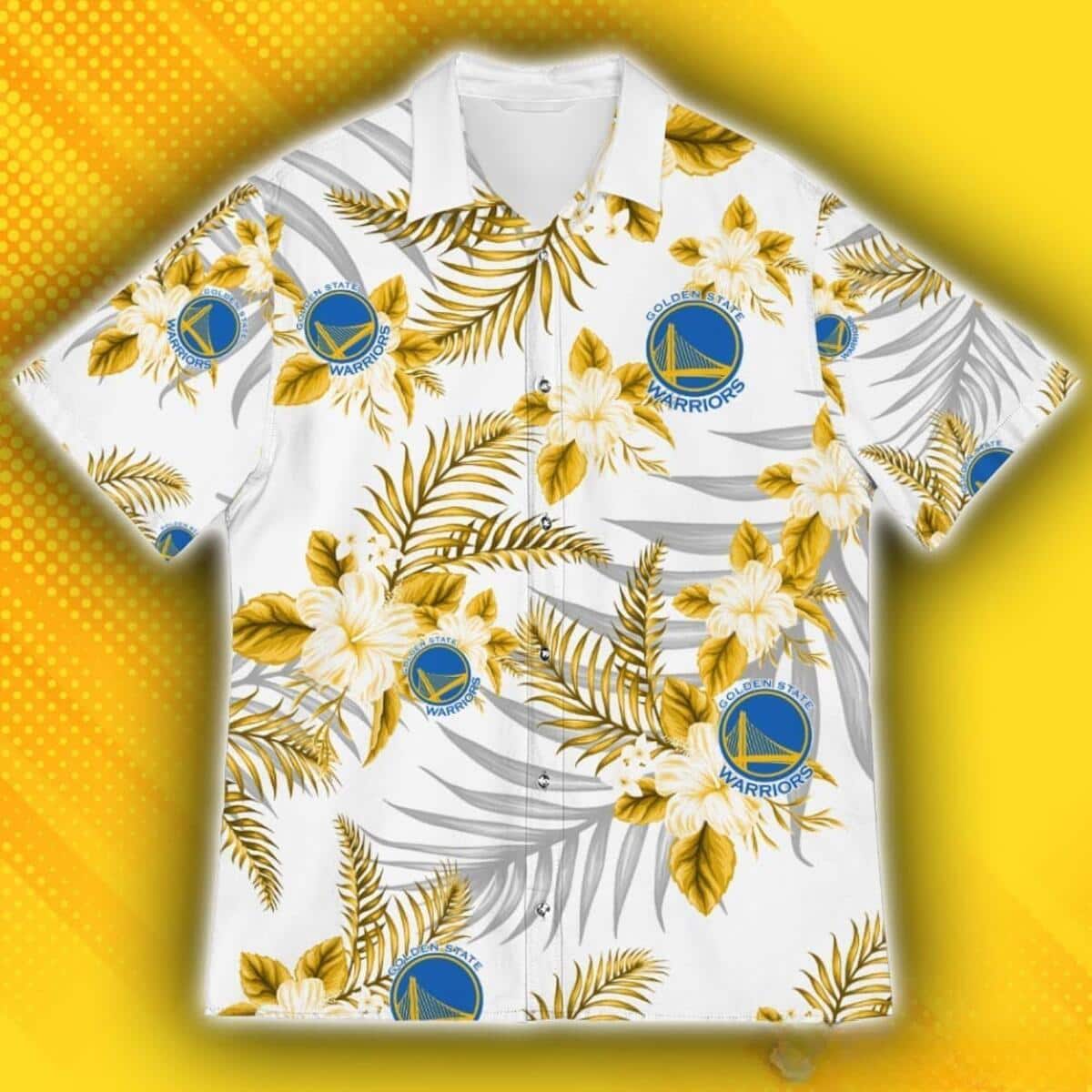 Golden State Warriors Hawaiian Shirt Tropical Patterns Gift For Basketball Lovers Golden State Warriors Hawaiian Shirt Tropical Patterns Gift For Basketball Lovers