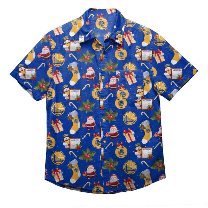 Golden State Warriors Hawaiian Shirt Christmas Gift For Basketball Lovers Golden State Warriors Hawaiian Shirt Christmas Gift For Basketball Lovers