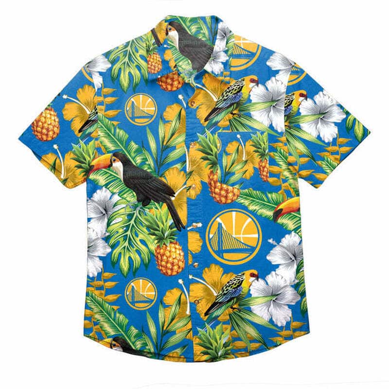 Golden State Warriors Hawaiian Shirt Tropical Plant For Beach Lovers Golden State Warriors Hawaiian Shirt Tropical Plant For Beach Lovers
