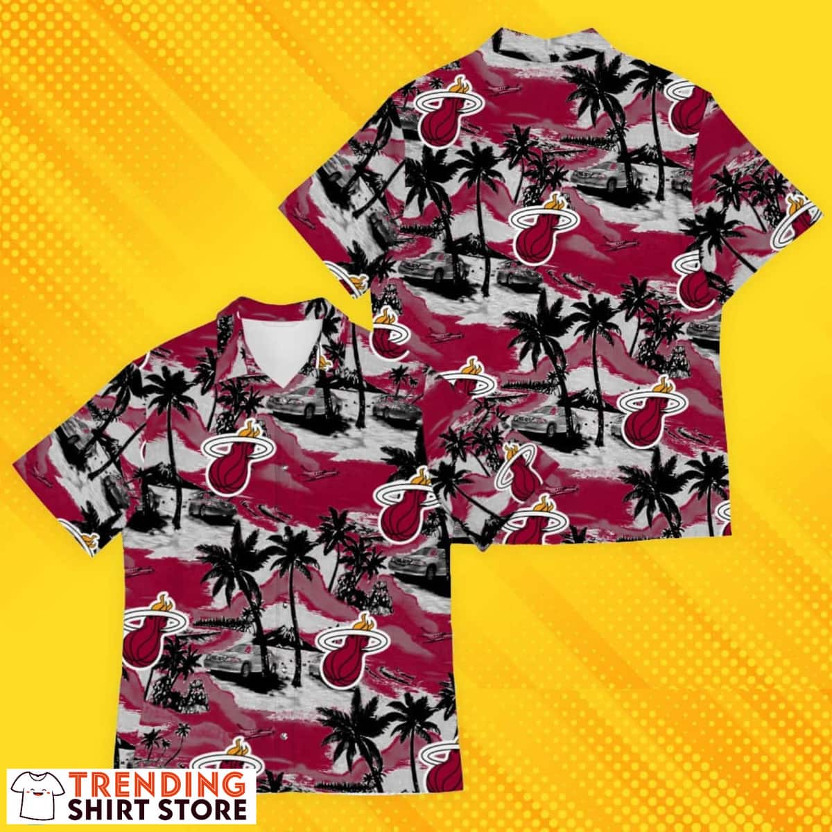 Miami Heat Hawaiian Shirt Tropical Patterns Gift For Beach Lovers Miami Heat Hawaiian Shirt Tropical Patterns Gift For Beach Lovers