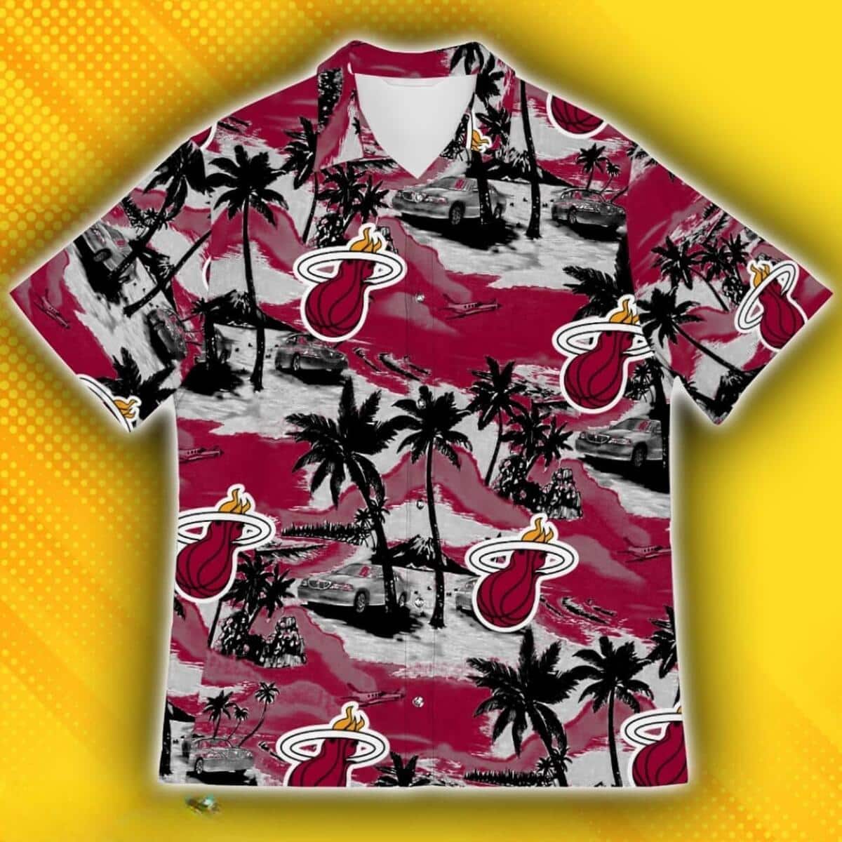 Miami Heat Hawaiian Shirt Tropical Patterns Gift For Beach Lovers Miami Heat Hawaiian Shirt Tropical Patterns Gift For Beach Lovers