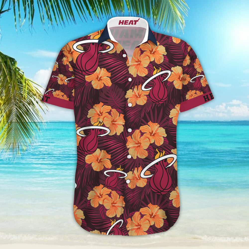 Miami Heat Hawaiian Shirt Gift For Beach Lovers Miami Heat Hawaiian Shirt Gift For Beach Lovers