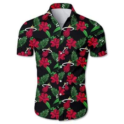 Miami Heat Hawaiian Shirt Tropical Flora For Summer