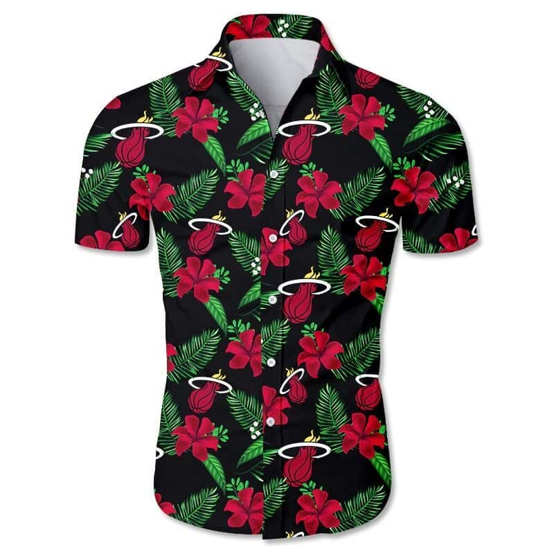 Miami Heat Hawaiian Shirt Tropical Flora For Summer Miami Heat Hawaiian Shirt Tropical Flora For Summer