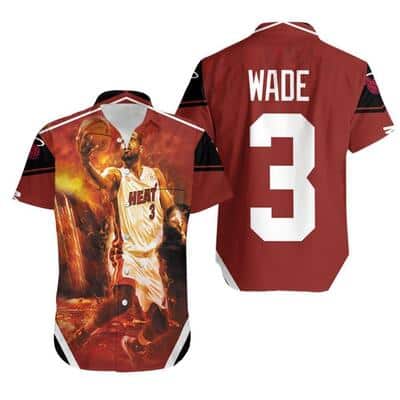 Dwyane Wade 3 Miami Heat Hawaiian Shirt Dwyane Wade 3 Miami Heat Hawaiian Shirt