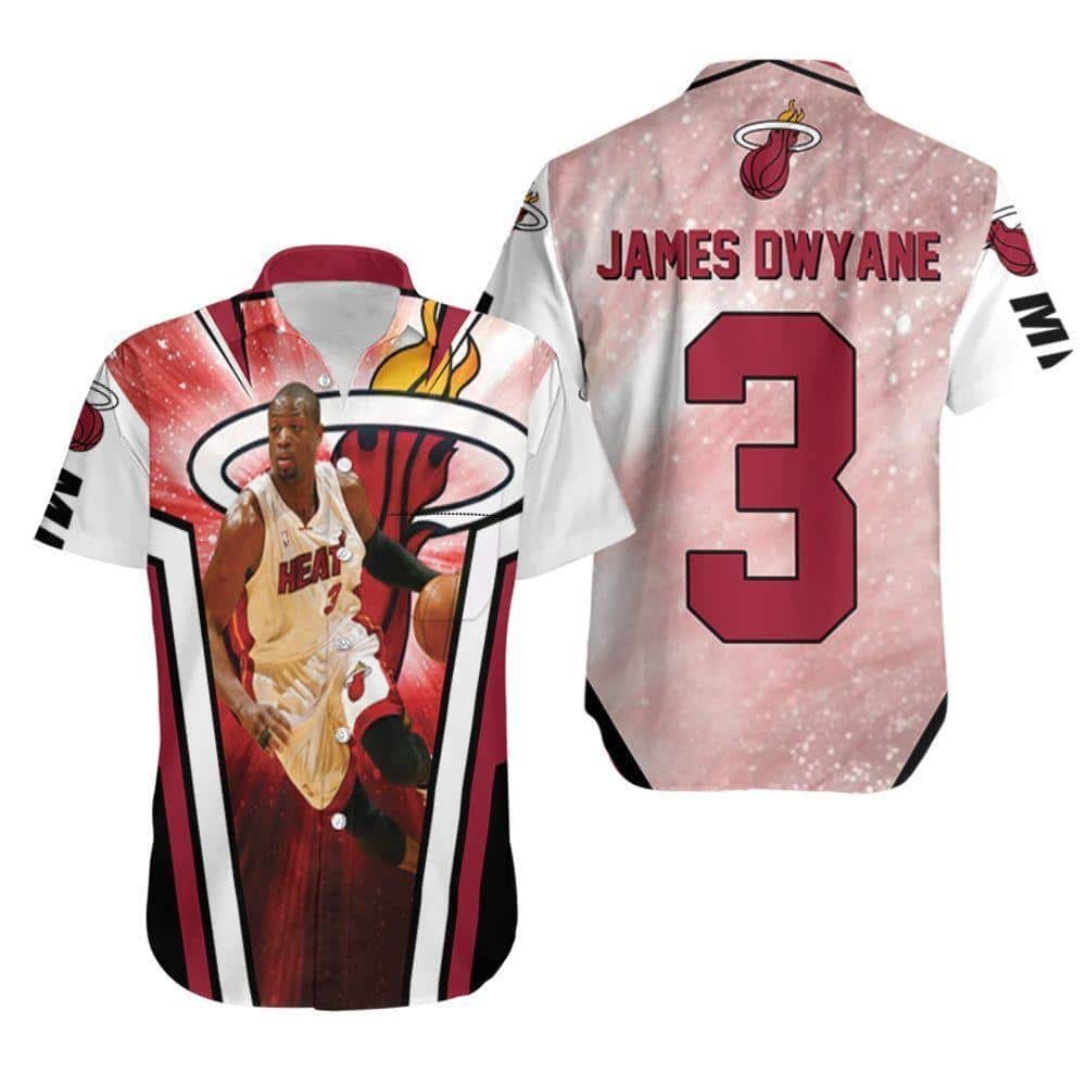 Miami Heat Hawaiian Shirt James Dwyane Wade For Basketball Lovers Miami Heat Hawaiian Shirt James Dwyane Wade For Basketball Lovers