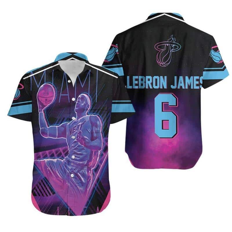 Lebron James 6 Miami Heat Hawaiian Shirt Gift For Basketball Fans Lebron James 6 Miami Heat Hawaiian Shirt Gift For Basketball Fans