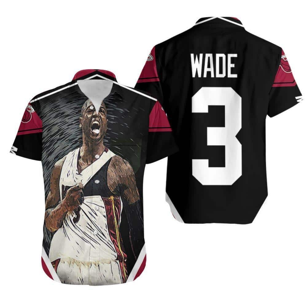 Dwyane Wade 3 Miami Heat Hawaiian Shirt Best Basketball Gift Dwyane Wade 3 Miami Heat Hawaiian Shirt Best Basketball Gift