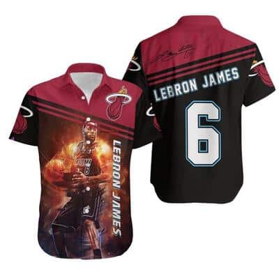 Lebron James 6 Miami Heat Hawaiian Shirt For Basketball Fans Lebron James 6 Miami Heat Hawaiian Shirt For Basketball Fans