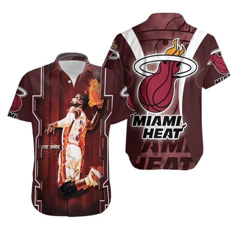 Dwyane Wade Miami Heat Hawaiian Shirt Gift For Basketball Fans Dwyane Wade Miami Heat Hawaiian Shirt Gift For Basketball Fans