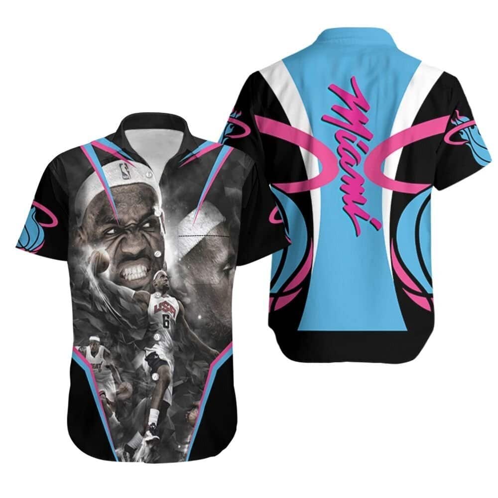 Lebron James 6 Miami Heat Hawaiian Shirt Gift For Basketball Players Lebron James 6 Miami Heat Hawaiian Shirt Gift For Basketball Players