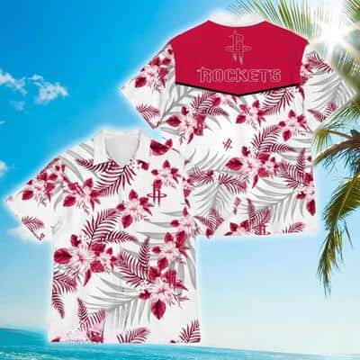 Houston Rockets Hawaiian Shirt Tropical Flower Patterns Houston Rockets Hawaiian Shirt Tropical Flower Patterns
