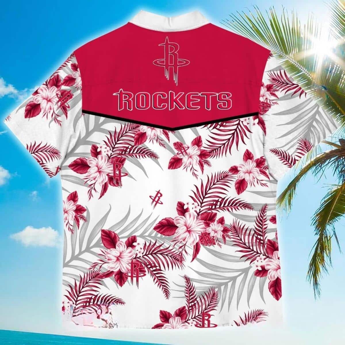 Houston Rockets Hawaiian Shirt Tropical Flower Patterns Houston Rockets Hawaiian Shirt Tropical Flower Patterns