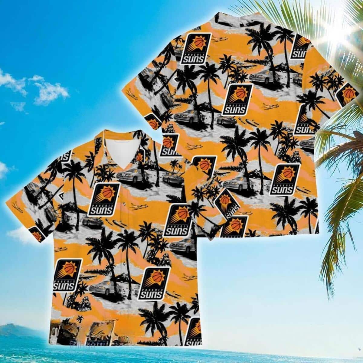 Vintage Phoenix Suns Tropical Coconut Hawaiian Shirt Vintage Phoenix Suns Tropical Coconut Hawaiian Shirt