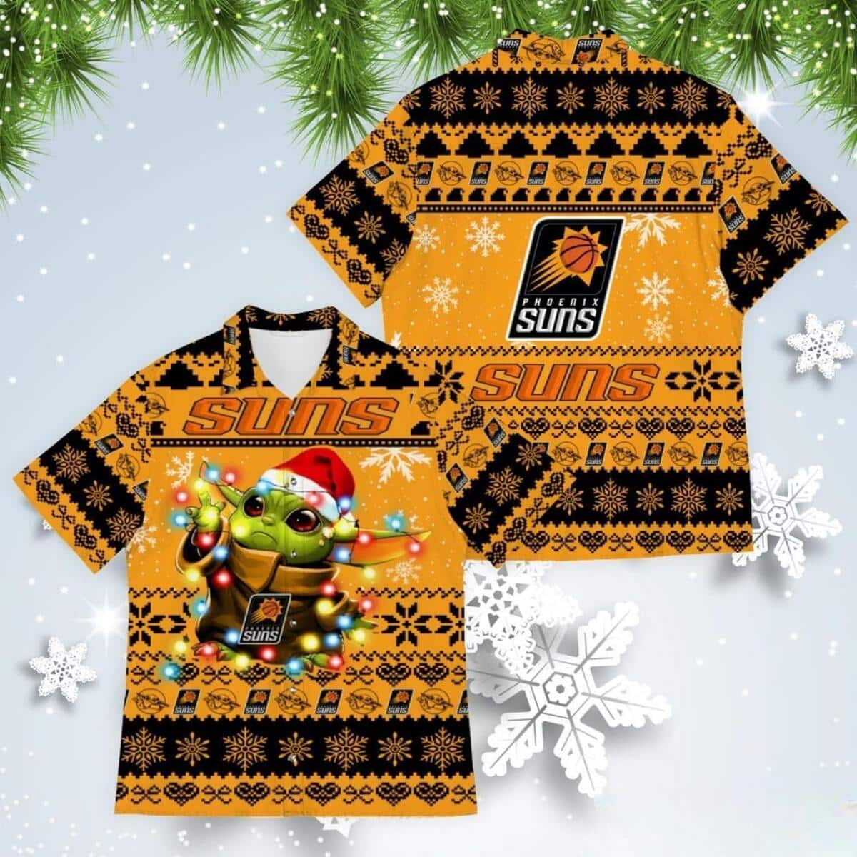 Baby Yoda Star Wars Phoenix Suns Hawaiian Shirt Baby Yoda Star Wars Phoenix Suns Hawaiian Shirt