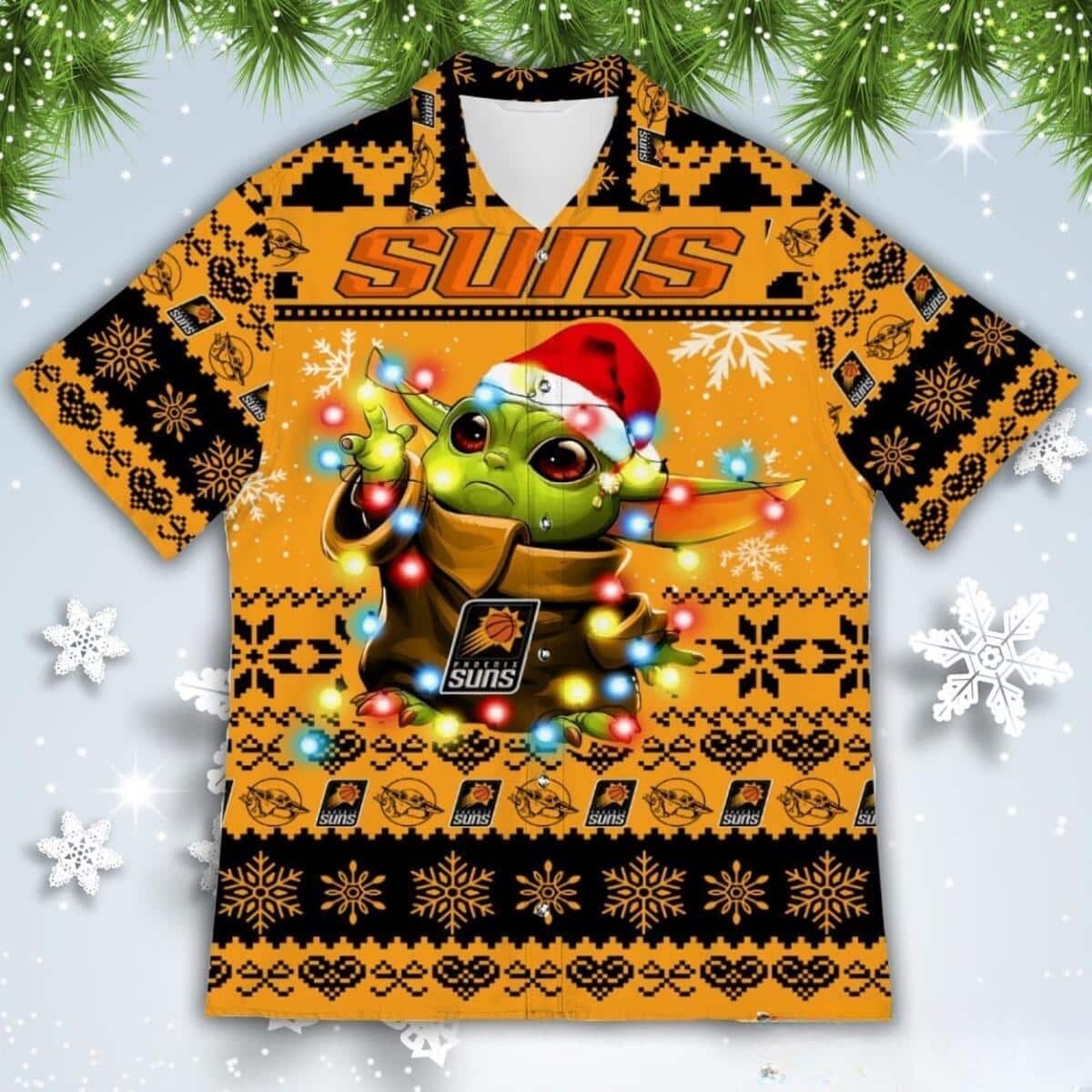Baby Yoda Star Wars Phoenix Suns Hawaiian Shirt Baby Yoda Star Wars Phoenix Suns Hawaiian Shirt