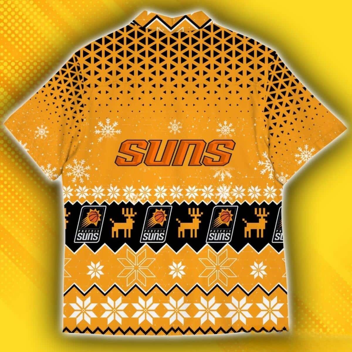 Phoenix Suns Hawaiian Shirt Snowflake Pattern For Basketball Lovers Phoenix Suns Hawaiian Shirt Snowflake Pattern For Basketball Lovers