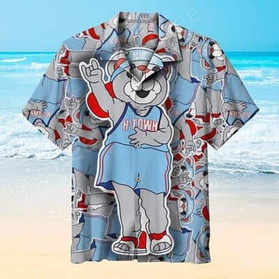 Cute Clutch Mascot Houston Rockets Hawaiian Shirt Cute Clutch Mascot Houston Rockets Hawaiian Shirt
