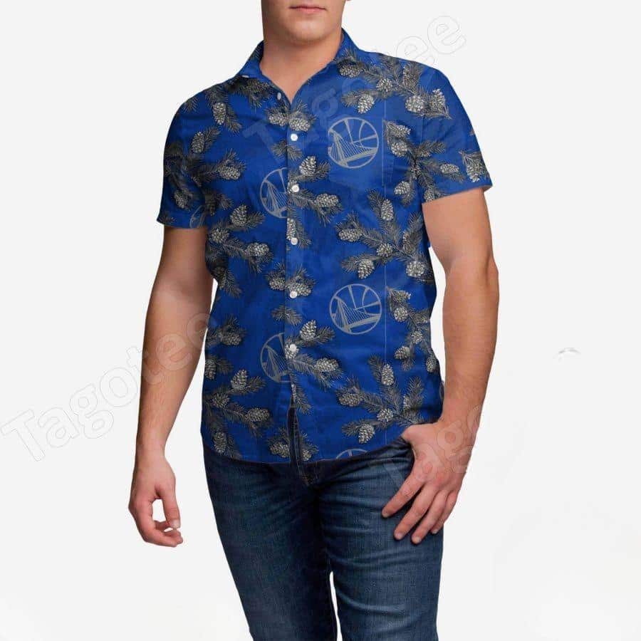 Golden State Warriors Pinecone Hawaiian Shirt Golden State Warriors Pinecone Hawaiian Shirt