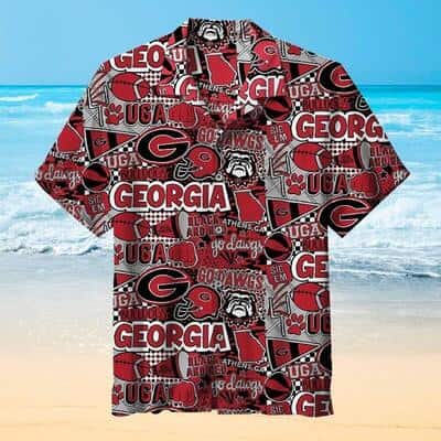 Georgia Bulldogs UGA Hawaiian Shirt Valentine's Gift For Football Lovers Georgia Bulldogs UGA Hawaiian Shirt Valentine's Gift For Football Lovers