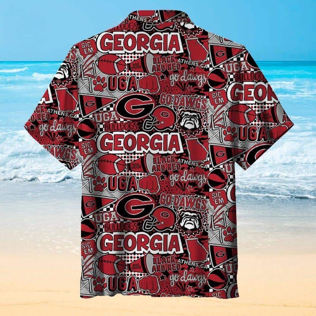 Georgia Bulldogs UGA Hawaiian Shirt Valentine's Gift For Football Lovers Georgia Bulldogs UGA Hawaiian Shirt Valentine's Gift For Football Lovers