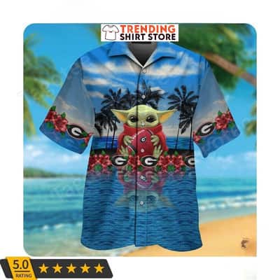 Baby Yoda Star Wars Georgia Bulldogs UGA Hawaiian Shirt Baby Yoda Star Wars Georgia Bulldogs UGA Hawaiian Shirt