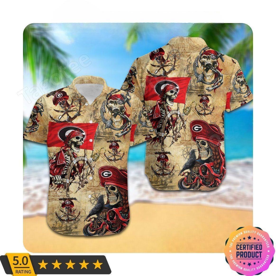 Georgia Bulldogs UGA Hawaiian Shirt Gift For Football Players Georgia Bulldogs UGA Hawaiian Shirt Gift For Football Players