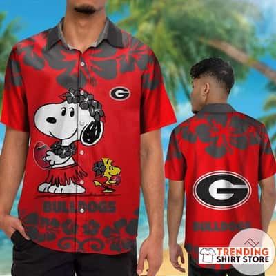 Snoopy Georgia Bulldogs UGA Hawaiian Shirt Snoopy Georgia Bulldogs UGA Hawaiian Shirt