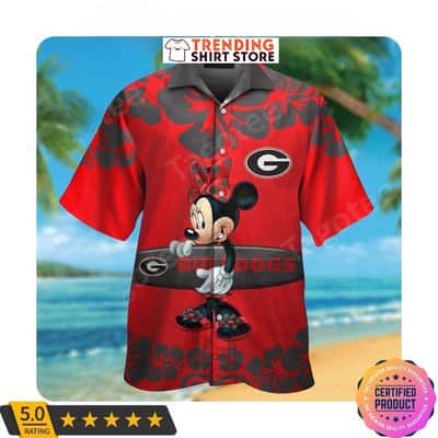 Minnie Mouse Georgia Bulldogs UGA Hawaiian Shirt Minnie Mouse Georgia Bulldogs UGA Hawaiian Shirt