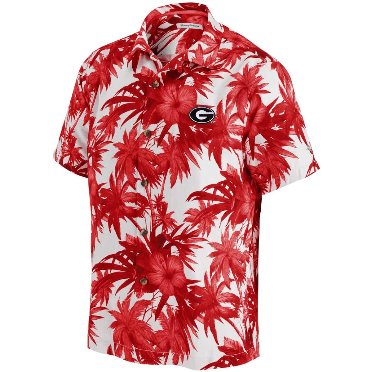 Georgia Bulldogs UGA Hawaiian Shirt Hibiscus Flower For Football Lovers Georgia Bulldogs UGA Hawaiian Shirt Hibiscus Flower For Football Lovers