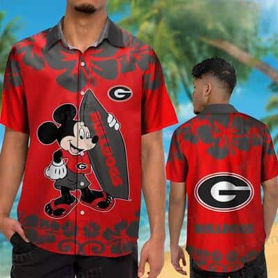 Funny Mickey Georgia Bulldogs UGA Hawaiian Shirt Football Gift Funny Mickey Georgia Bulldogs UGA Hawaiian Shirt Football Gift
