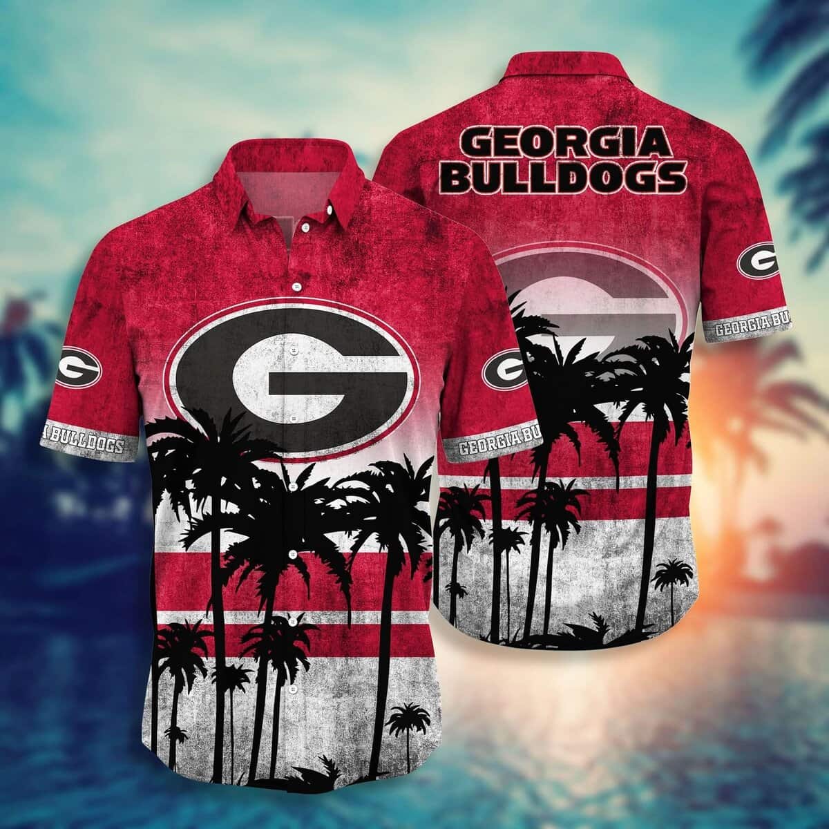 Vintage Georgia Bulldogs UGA Hawaiian Shirt Valentine's Gift For Football Lovers Vintage Georgia Bulldogs UGA Hawaiian Shirt Valentine's Gift For Football Lovers