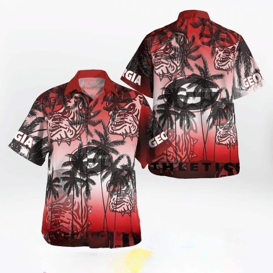 Georgia Bulldogs NCAA Palm Tree UGA Hawaiian Shirt