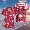Georgia Bulldogs UGA Hawaiian Shirt Tropical Flower