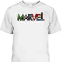 Marvel Avengers Character Text Portrait T-Shirt Marvel Avengers Character Text Portrait T-Shirt