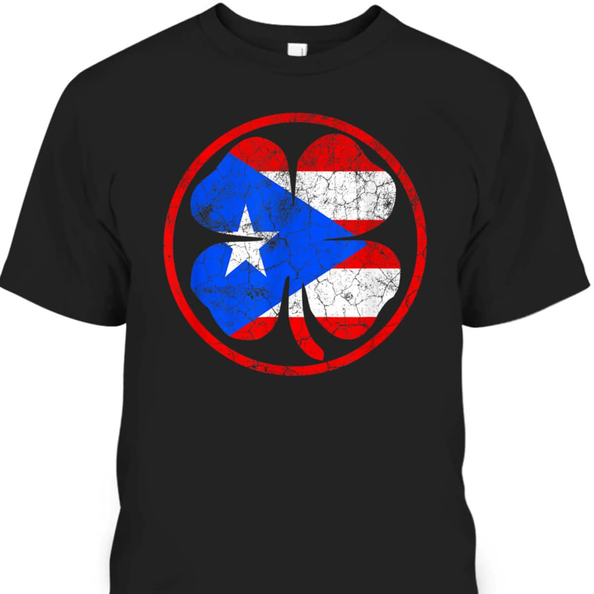 Puerto Rico Irish Flag Shamrock St Patrick's Day T-Shirt