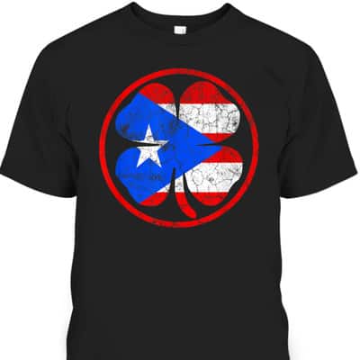 Puerto Rico Irish Flag Shamrock St Patrick's Day T-Shirt
