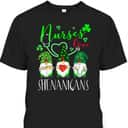 St Patrick's Day T-Shirt Nurses Love Shenanigans Gift For Gnome Lovers St Patrick's Day T-Shirt Nurses Love Shenanigans Gift For Gnome Lovers