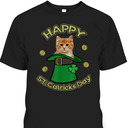 Happy St Catrick's Patrick's Day T-Shirt Gift For Cat Lovers