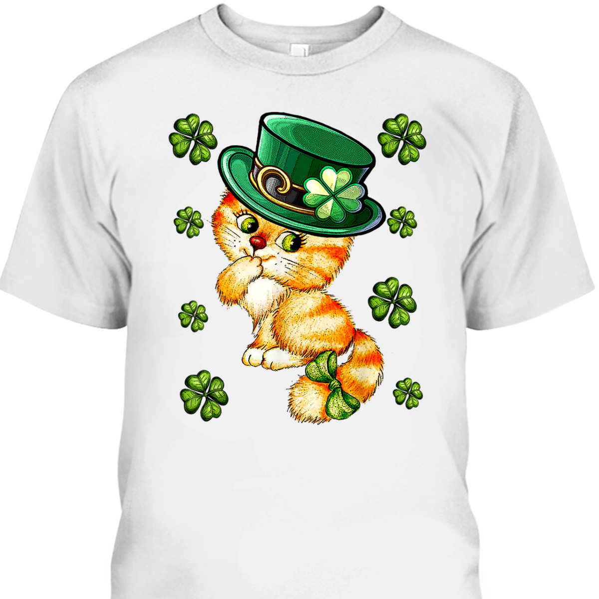 Cat Shamrock Leprechaun St Patrick's Day T-Shirt Cat Shamrock Leprechaun St Patrick's Day T-Shirt