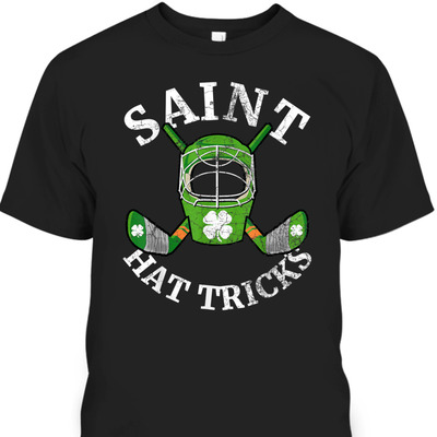 Saint Hat Tricks Hockey Shamrock St Patrick's Day T-Shirt